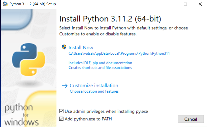 Install Python 3.11.2